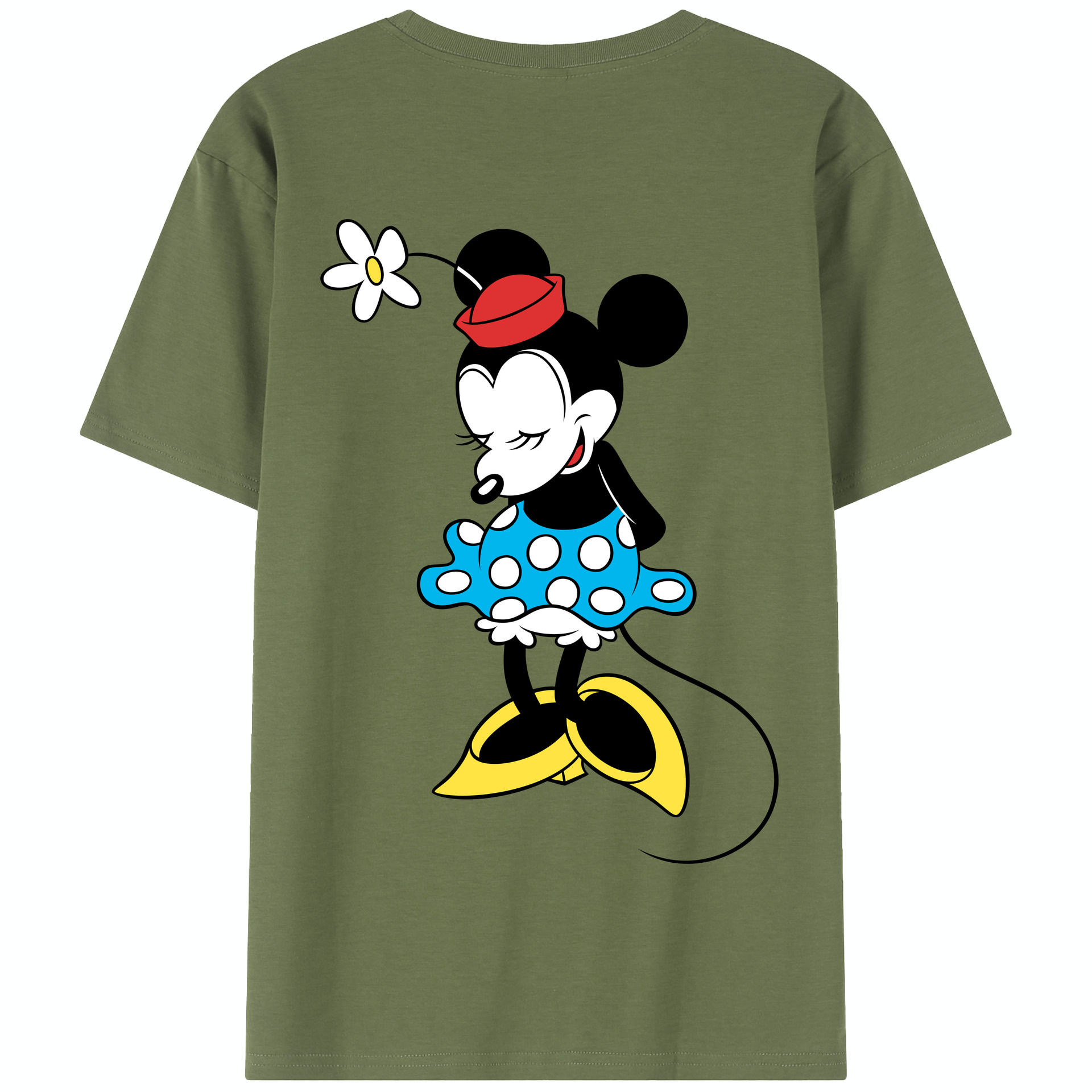 （画像用） ミッキーマウス Mickey Mouse 綿100％半袖Tシャツ（背面プリント）